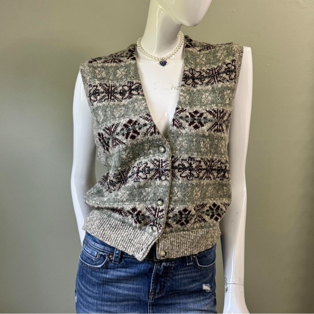 Vintage Robert‎ Scott Wool Sweater Vest Petite Small